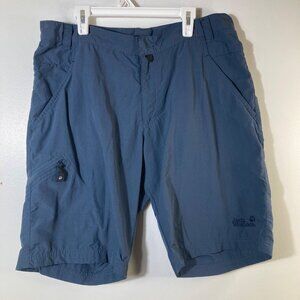 Mens‎ Jack Wolfskin Nylon Outdoor Cargo Performance Shorts Blue L/34"